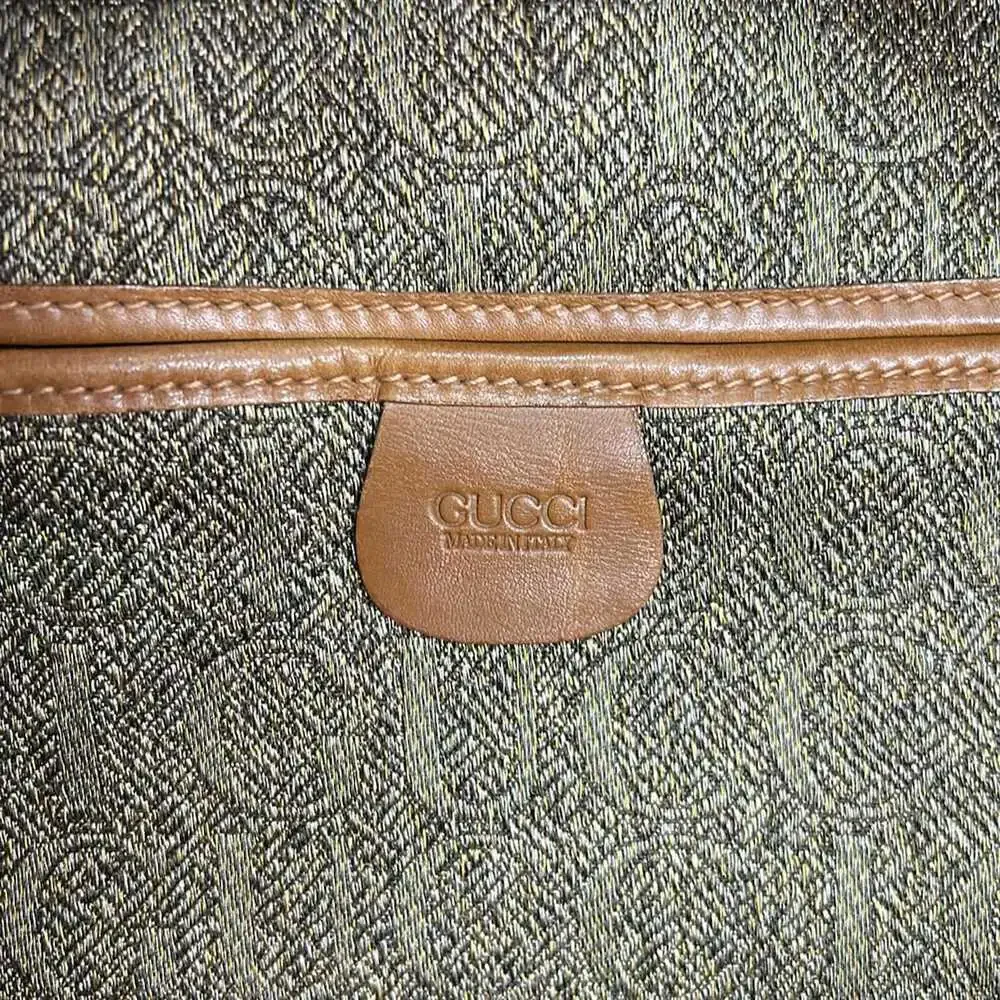 Gucci Boston Bag Beige Brown Jacquard Leather